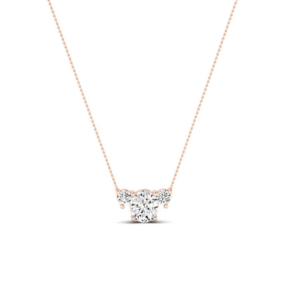 Spirea Emerald Cut Diamond Accented Necklace