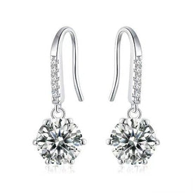 Suanne Diamond Earrings (Clarity Enhanced) whitegold