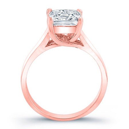 Sundrop Moissanite Matching Band Only (engagement Ring Not Included) For Ring With Princess Center rosegold