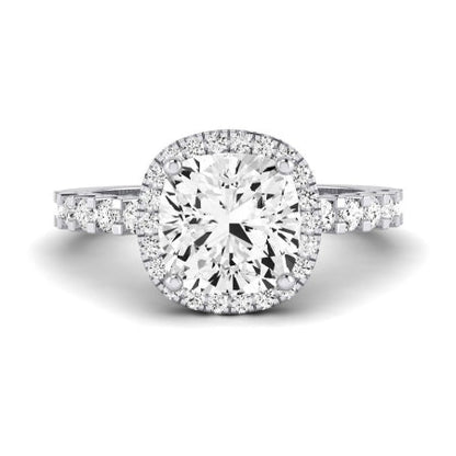 Sweet Pea Diamond Matching Band Only ( Engagement Ring Not Included) For Ring With Cushion Center whitegold