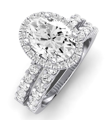 Sweet Pea Diamond Matching Band Only ( Engagement Ring Not Included) For Ring With Oval Center whitegold