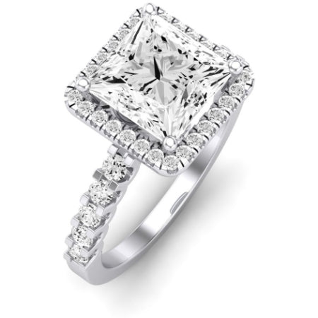 Sweet Pea Diamond Matching Band Only ( Engagement Ring Not Included) For Ring With Princess Center whitegold