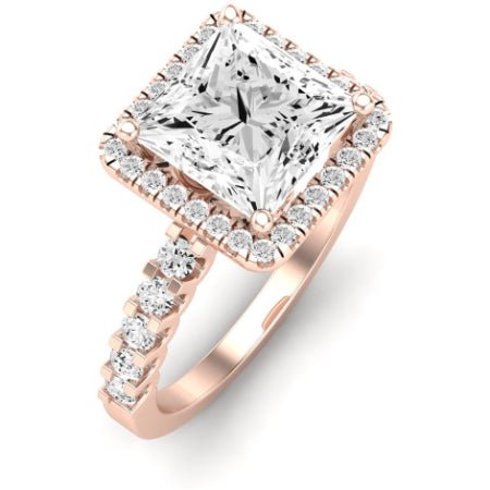 Sweet Pea Diamond Matching Band Only ( Engagement Ring Not Included) For Ring With Princess Center rosegold