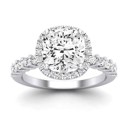 Sweetpea Cushion Diamond Engagement Ring (Lab Grown Igi Cert) whitegold