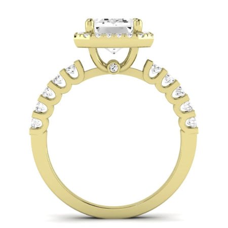 Sweetpea Emerald Moissanite Bridal Set yellowgold