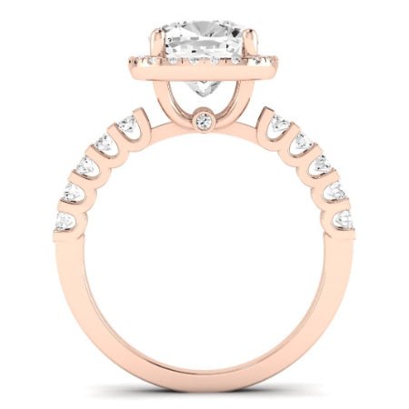 Sweetpea Emerald Moissanite Bridal Set rosegold
