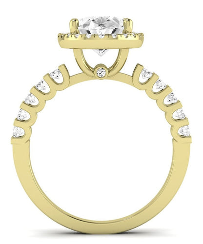 Sweetpea Oval Moissanite Engagement Ring yellowgold