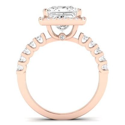 Sweetpea Princess Moissanite Bridal Set rosegold