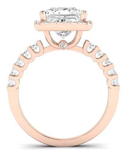 Sweetpea Princess Moissanite Engagement Ring rosegold