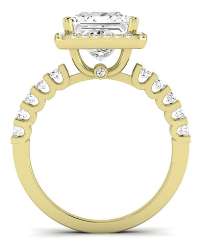 Sweetpea Princess Moissanite Engagement Ring yellowgold