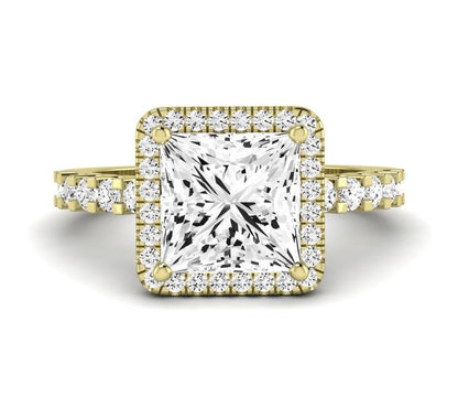 Sweetpea Princess Moissanite Engagement Ring yellowgold