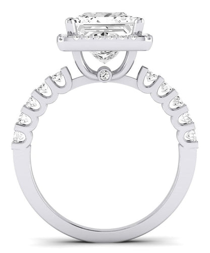 Sweetpea Princess Moissanite Engagement Ring whitegold
