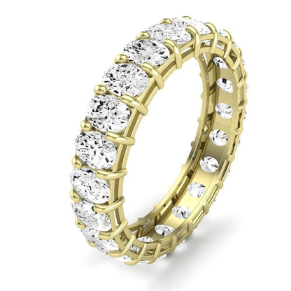 Sylvan Oval Cut Moissanite Eternity Band yellowgold