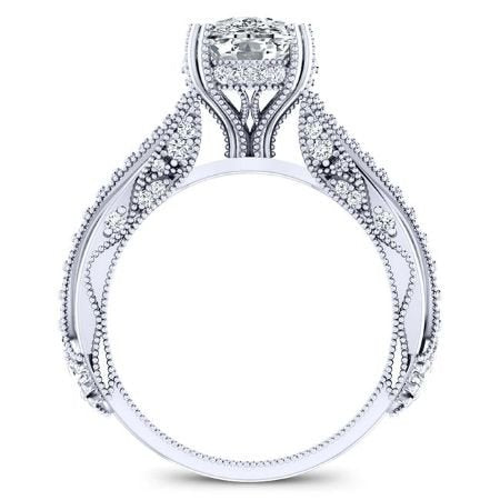 Tansy Cushion Moissanite Bridal Set whitegold