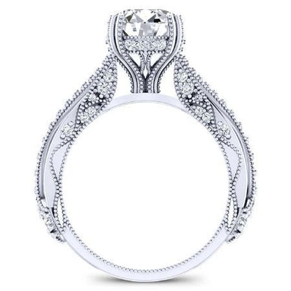 Tansy Diamond Matching Band Only (engagement Ring Not Included) For Ring With Round Center whitegold