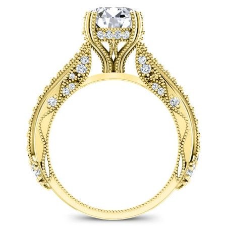 Tansy Round Moissanite Bridal Set yellowgold