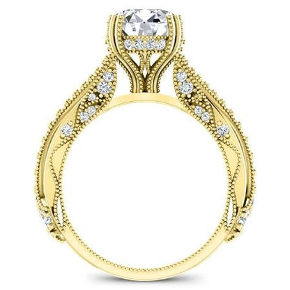 Tansy Round Moissanite Bridal Set yellowgold