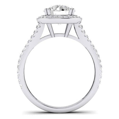 Tea Rose Diamond Matching Band Only (does Not Include Engagement Ring) For Ring With Round Center whitegold
