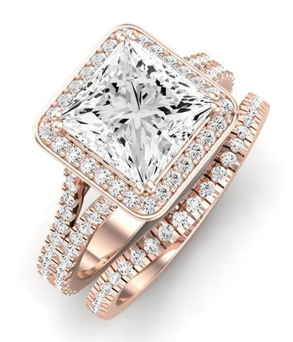 Tea Rose Princess Diamond Bridal Set (Lab Grown Igi Cert) rosegold