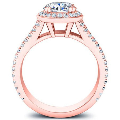 Tea Rose Round Diamond Engagement Ring (Lab Grown Igi Cert) rosegold