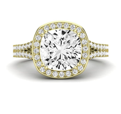 Tea Rose - 1.1ct Cushion Diamond Engagement Ring (Lab Grown Igi Cert) yellowgold