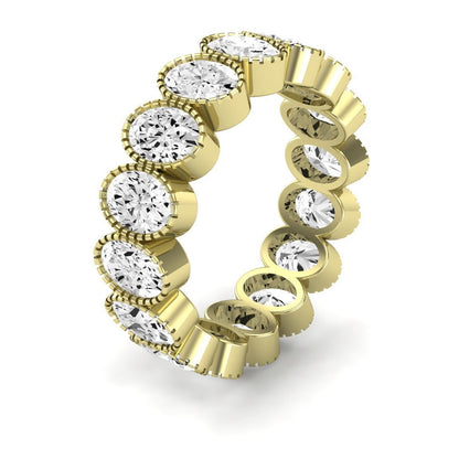 Terra Oval Cut Moissanite Eternity Band yellowgold