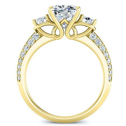 Thistle Cushion Diamond Engagement Ring (Lab Grown Igi Cert) yellowgold