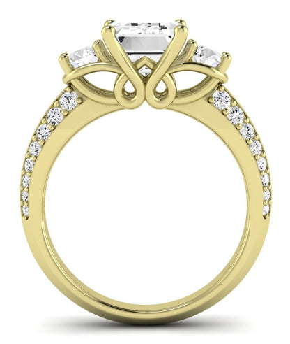 Thistle Emerald Diamond Bridal Set (Lab Grown Igi Cert) yellowgold