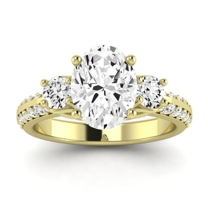 Thistle Oval Diamond Engagement Ring (Lab Grown Igi Cert) yellowgold