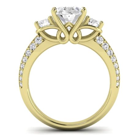 Thistle Oval Moissanite Bridal Set yellowgold