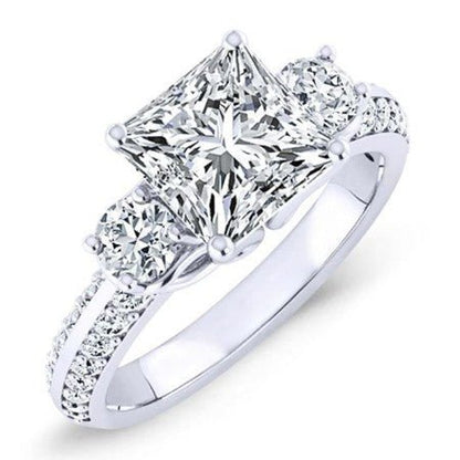 Thistle Princess Diamond Bridal Set (Lab Grown Igi Cert) whitegold