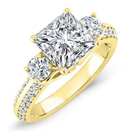 Thistle Princess Moissanite Bridal Set yellowgold