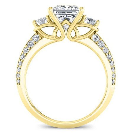 Thistle Princess Moissanite Bridal Set yellowgold