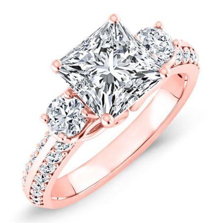 Thistle Princess Moissanite Bridal Set rosegold