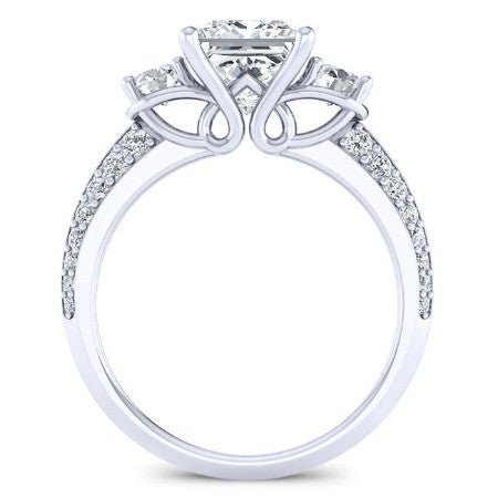 Thistle Princess Moissanite Bridal Set whitegold