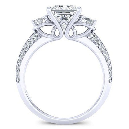 Thistle Princess Moissanite Bridal Set whitegold
