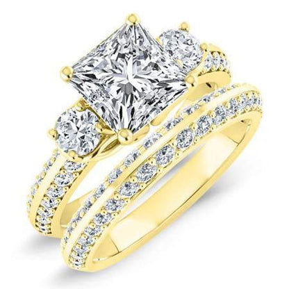 Thistle Princess Moissanite Bridal Set yellowgold