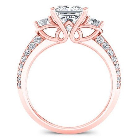 Thistle Princess Moissanite Bridal Set rosegold