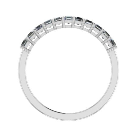 Tiana Asscher Trendy Moissanite Wedding Ring whitegold