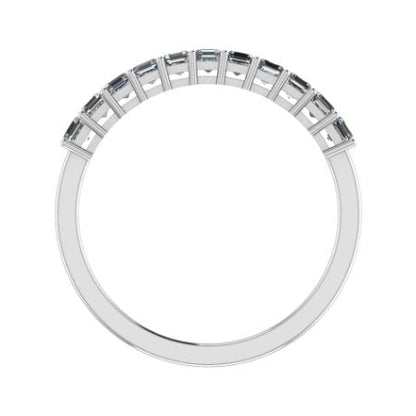 Tiana Asscher Trendy Moissanite Wedding Ring whitegold