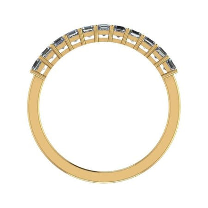 Tiana Asscher Trendy Moissanite Wedding Ring yellowgold