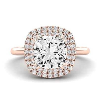 Tulip Cushion Moissanite Bridal Set rosegold