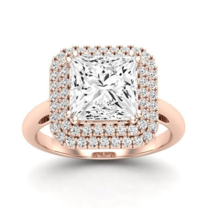 Tulip Diamond Matching Band Only (does Not Include Engagement Ring) For Ring With Princess Center rosegold