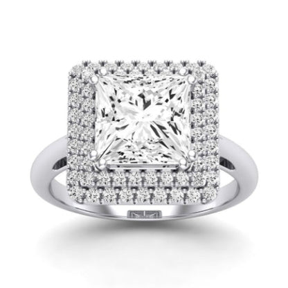 Tulip Diamond Matching Band Only (does Not Include Engagement Ring) For Ring With Princess Center whitegold