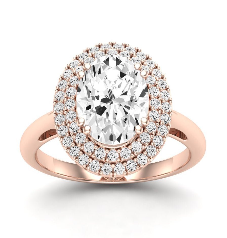 Tulip - GIA Natural Oval Diamond Engagement Ring