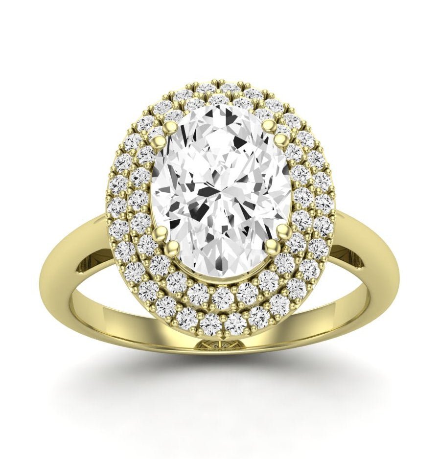 Tulip - GIA Natural Oval Diamond Engagement Ring