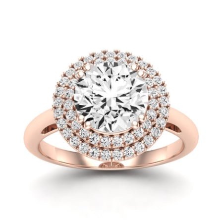 Tulip Moissanite Matching Band Only (does Not Include Engagement Ring) For Ring With Round Center rosegold