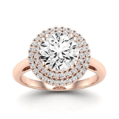 Tulip Moissanite Matching Band Only (does Not Include Engagement Ring) For Ring With Round Center rosegold