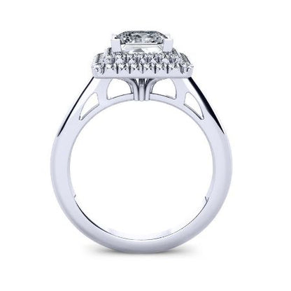 Tulip Princess Moissanite Bridal Set whitegold
