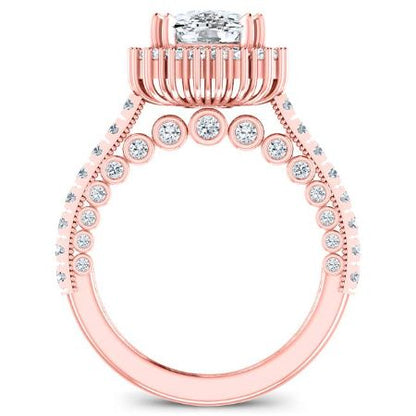 Varda Cushion Diamond Engagement Ring (Lab Grown Igi Cert) rosegold
